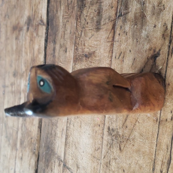 Vintage Mid Century Hand Carved wood Cat 4" tall - Picture 5 of 6